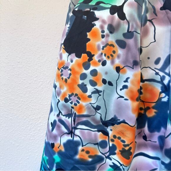 Vintage Y2K The Limited Grey Green Floral Strapless Dress Womens 8 Mini - Picture 5 of 11